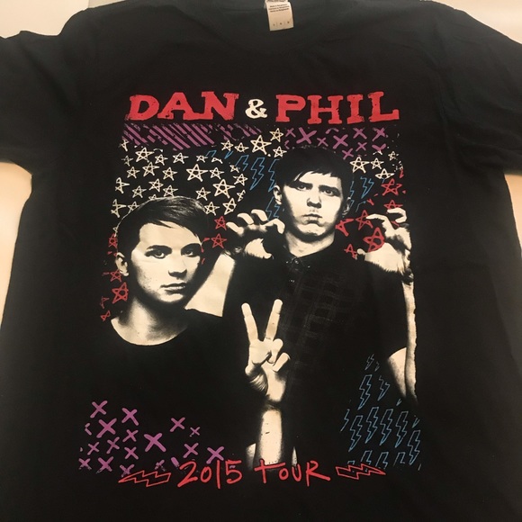 Dan and Phil 2015 UK tour t-shirt - Picture 2 of 3